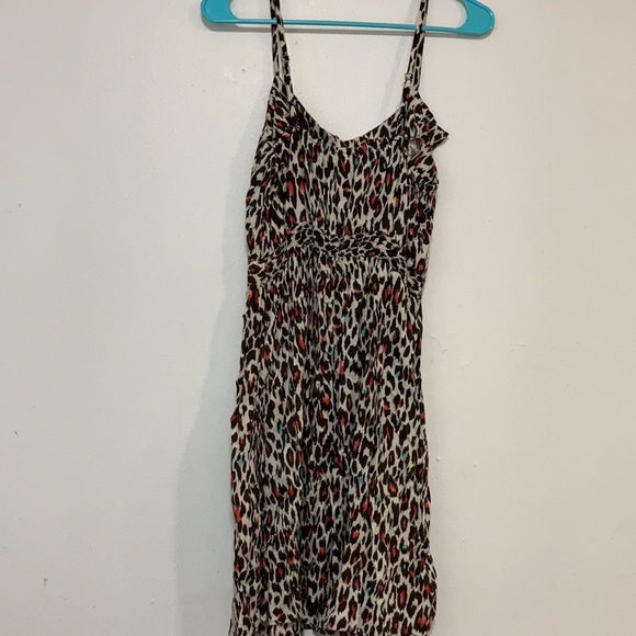 NWOT brown white pink and turquoise Leopard mini - Picture 3 of 4